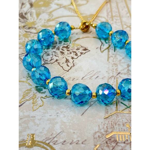 Blue Swarovski Beaded Bracelet - Picture 15 of 16